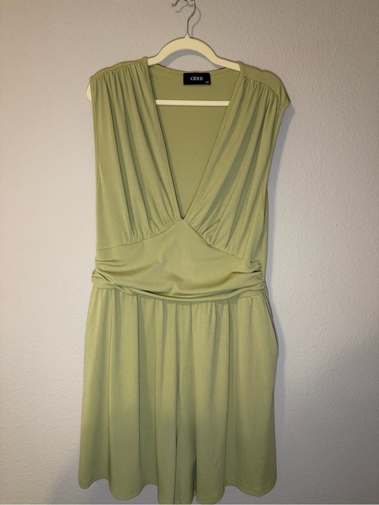 Cider Pants - Cider Light Olive V-Neck Sleeveless Romper